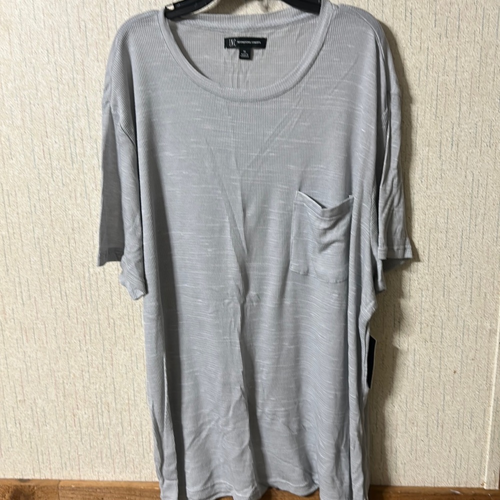 INC INTERNATIONAL CONCEPTS POCKET TEE: LIGHT GRAY: NEW WITH TAGS: SZ XL